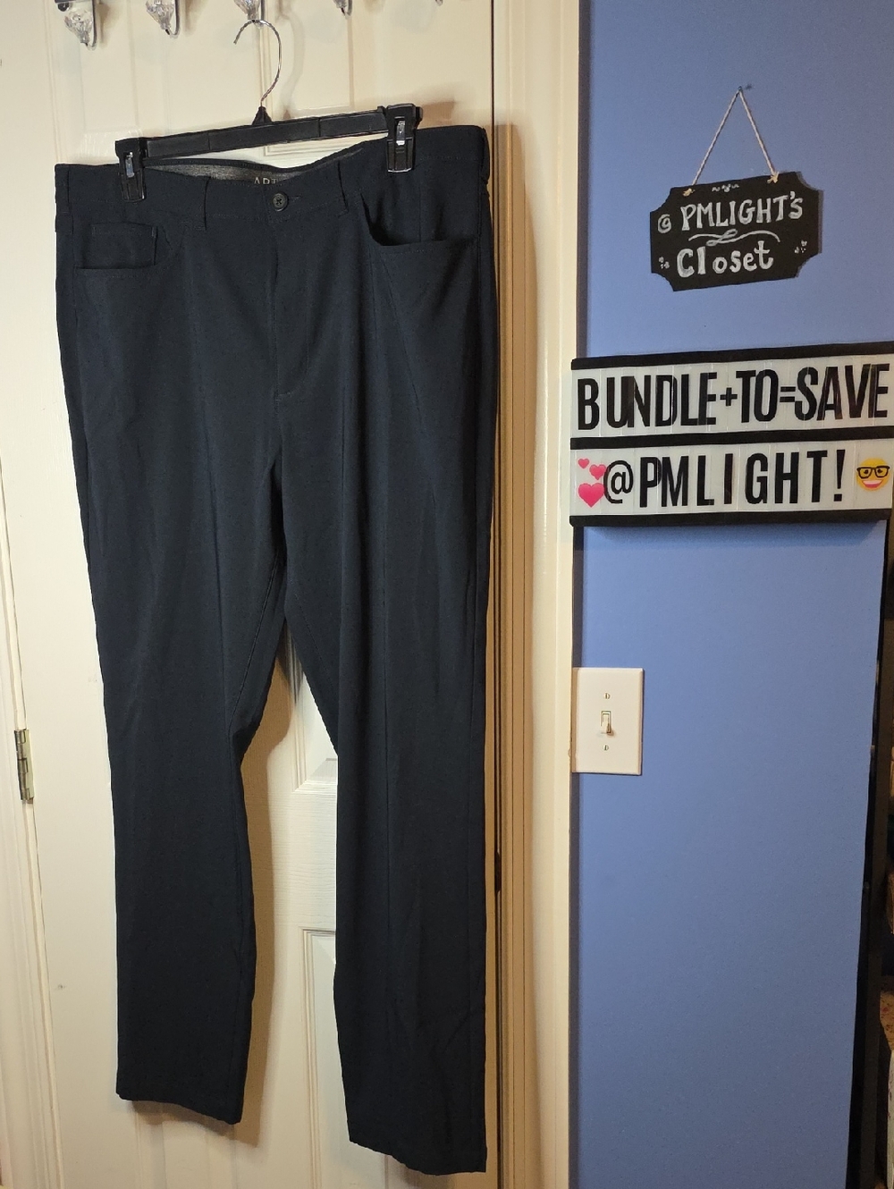 Apt. 9 Slim Fit Premier Flex Navy Pants XL